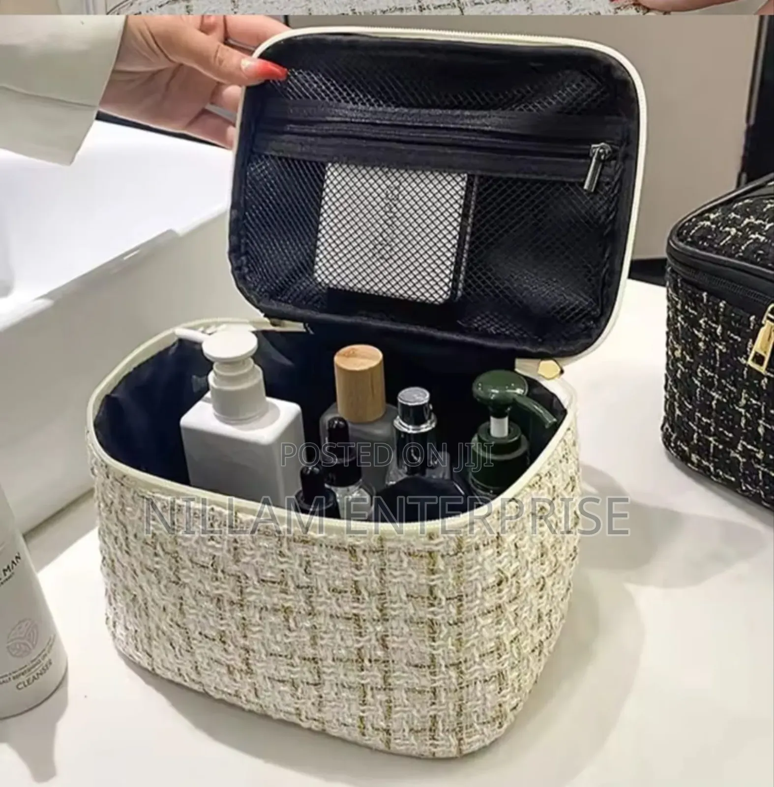 Tweed Luxury Cosmetic Bag Organizer