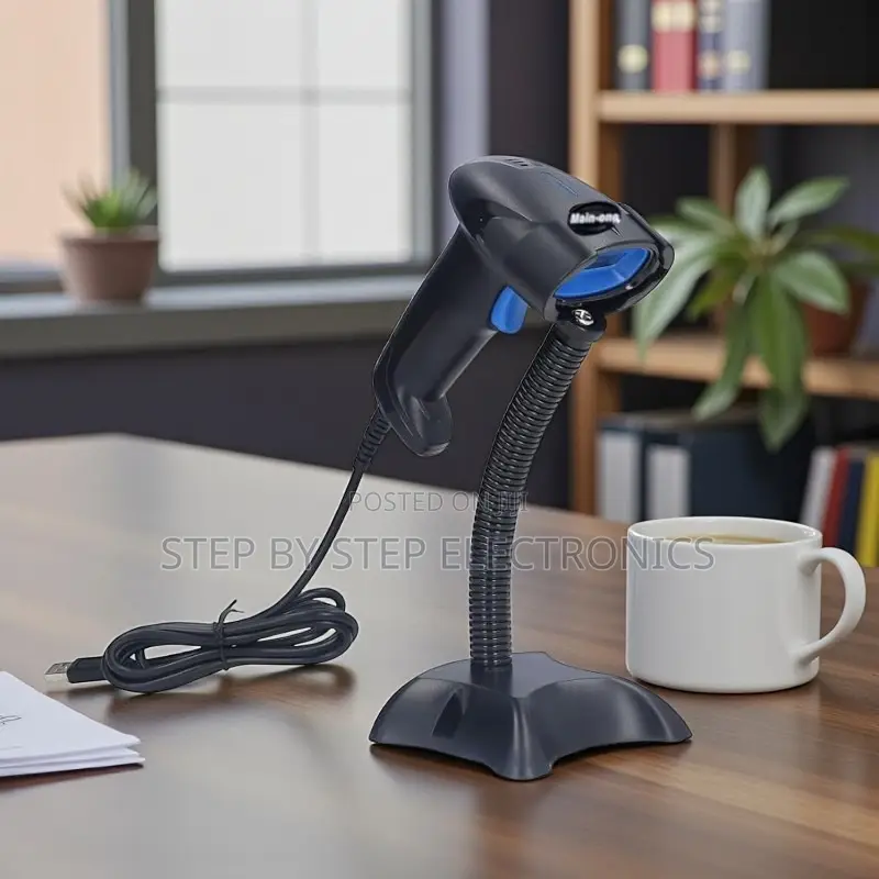 Usb Laser Barcode Scanner With Stand Ergonomic Grip and Fast Scanning