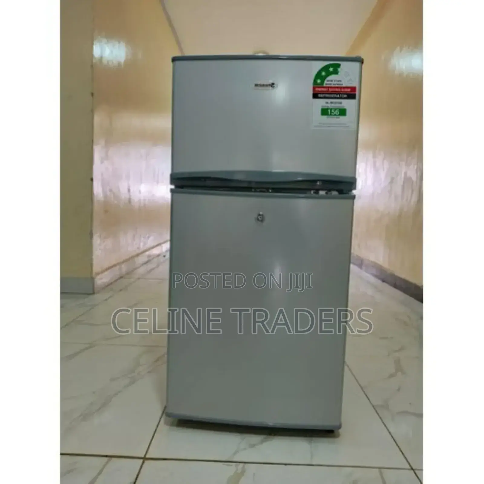 Silver Volsmart 108 Litres Double Door Refrigerator