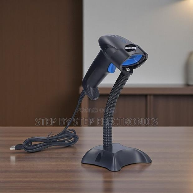 Usb Wired Laser Barcode Scanner With Stand Plug and Play High Speed