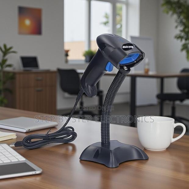 Laser Usb Barcode Scanner With Stand Wide Compatibility High Quality