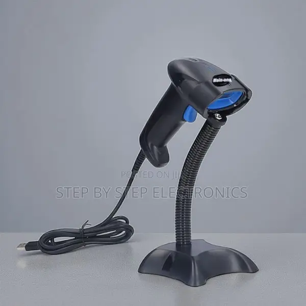 Usb Wired Laser Barcode Scanner With Stand Strong Durable Performance