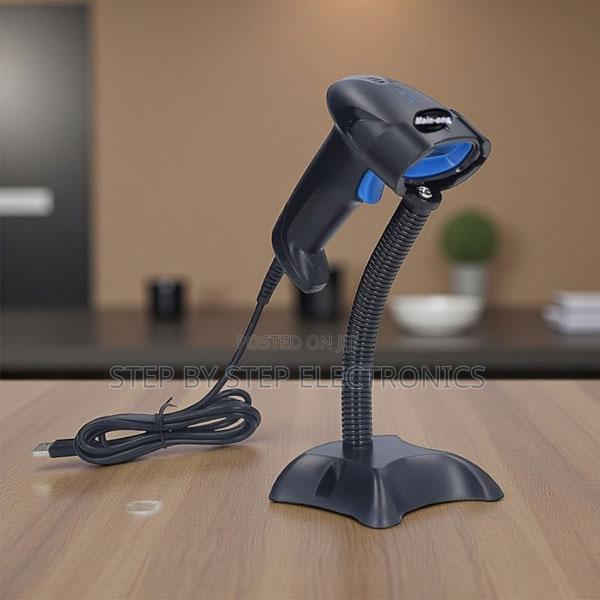 Usb Laser Handheld Scanner With Stand Automatic Scanning Feature