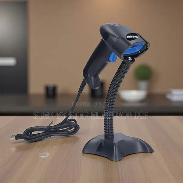 Usb Laser Handheld Scanner With Stand Automatic Scanning Feature
