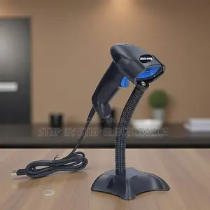 Usb Wired Barcode Scanner With Stand Shock-Resistant, Heavy-Duty