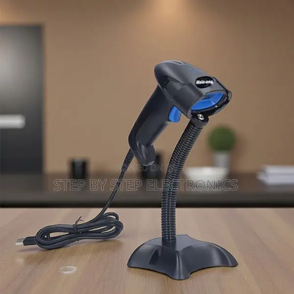 Usb Wired Barcode Scanner With Stand Shock-Resistant, Heavy-Duty