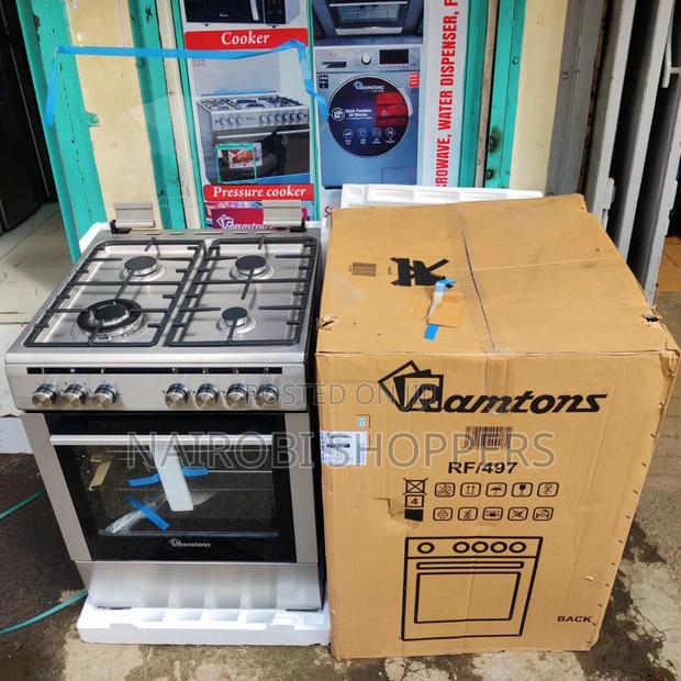 *Ramtons Standing Cooker 60cmx60cm 4gas (1 Wok) Electric Oven Rf497 *