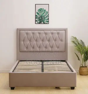 Home Bed; Modern Upholstered Bed Frame With Hidden Bottom Trundle