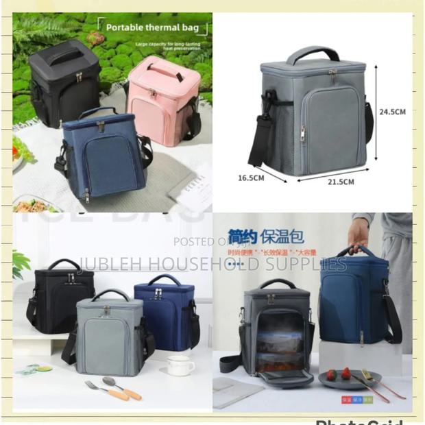 Premium 2 Compartment Insulated Lunch Bag With Large Capacity