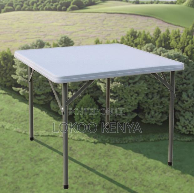 Dining Table; Heavy Duty White Portable Foldable Event Dining Table - thumbnail 9