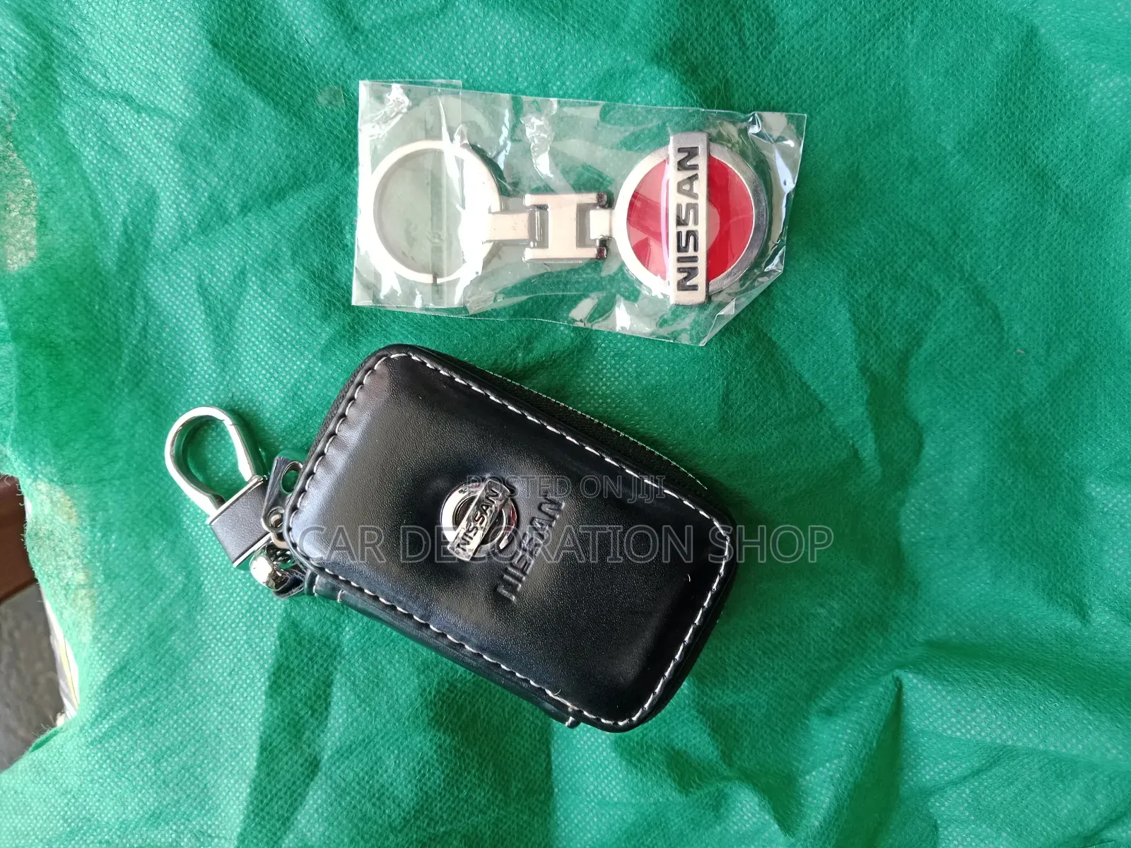 2in1 Nissan Leather Branded Key Pouch With Key Holder