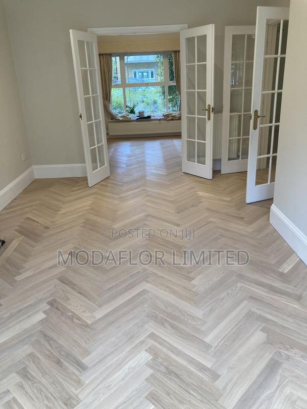 Herringbone SPC Flooring – Luxury European Wood Design