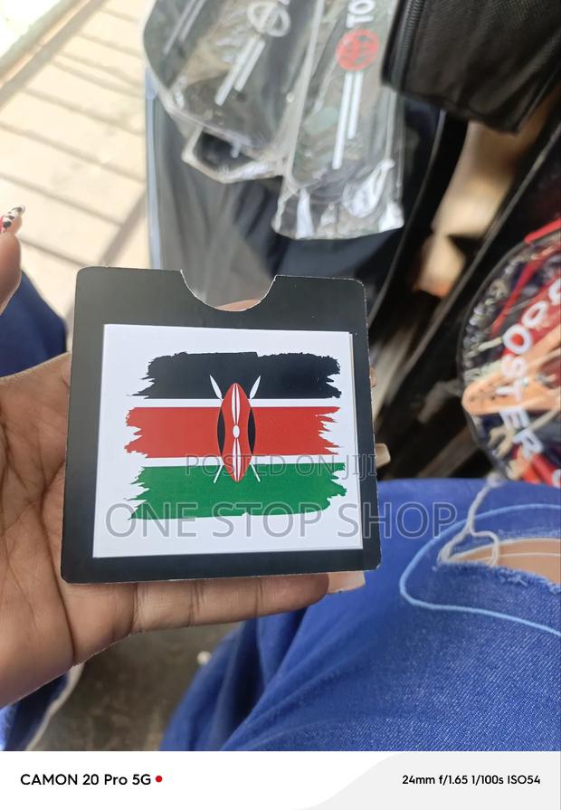 Kenyan Flag Black Branded Insurance Pocket
