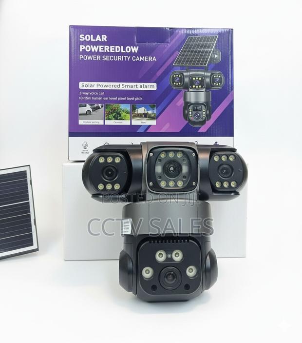 Solar-Powered Triple-Lens PTZ Camera With Multi-Angle Rotation,4g - main view
