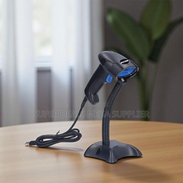 Usb Wired Laser Barcode Scanner With Stand Plug and Play High Speed