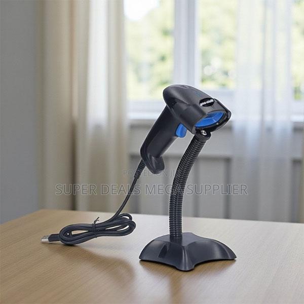 Usb Wired Laser Scanner With Stand Cost Effective Strong Quality Unit