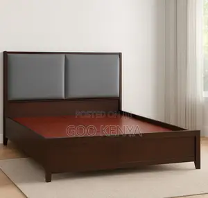 Home Bed; Wooden Bed With Solid Wood Headboard Queen Size Bedding Set