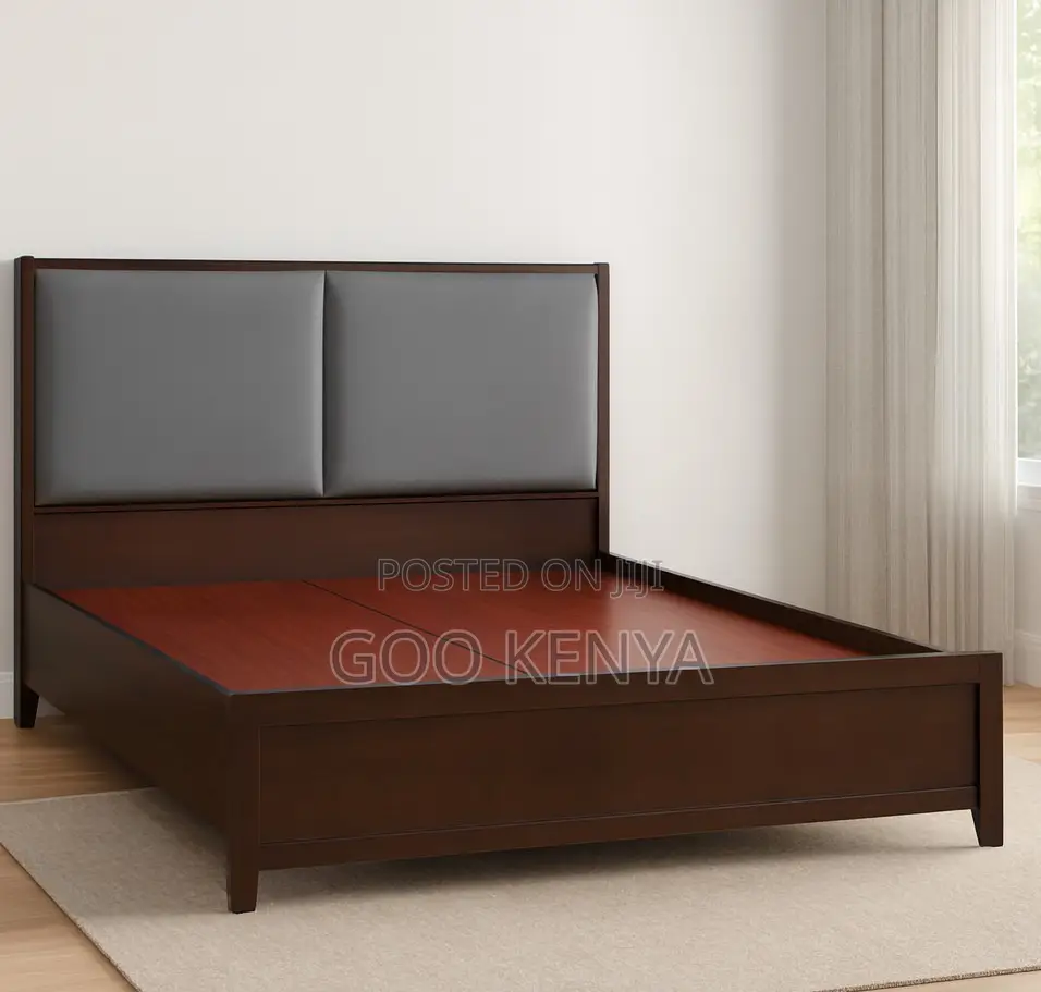 Home Bed; Wooden Bed With Solid Wood Headboard Queen Size Bedding Set