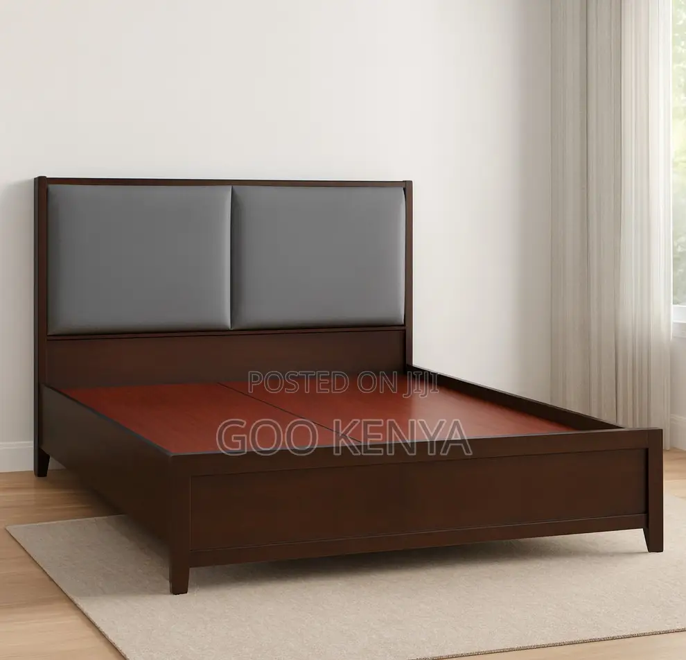 Home Bed; Wooden Bed With Solid Wood Headboard Queen Size Bedding Set