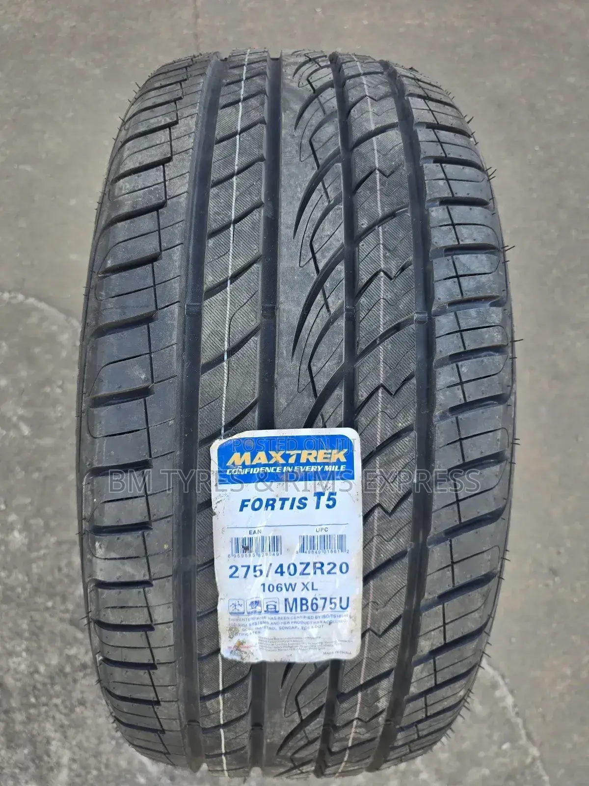 275 /40 R20 Maxtrek Tyres (Fortis T5)