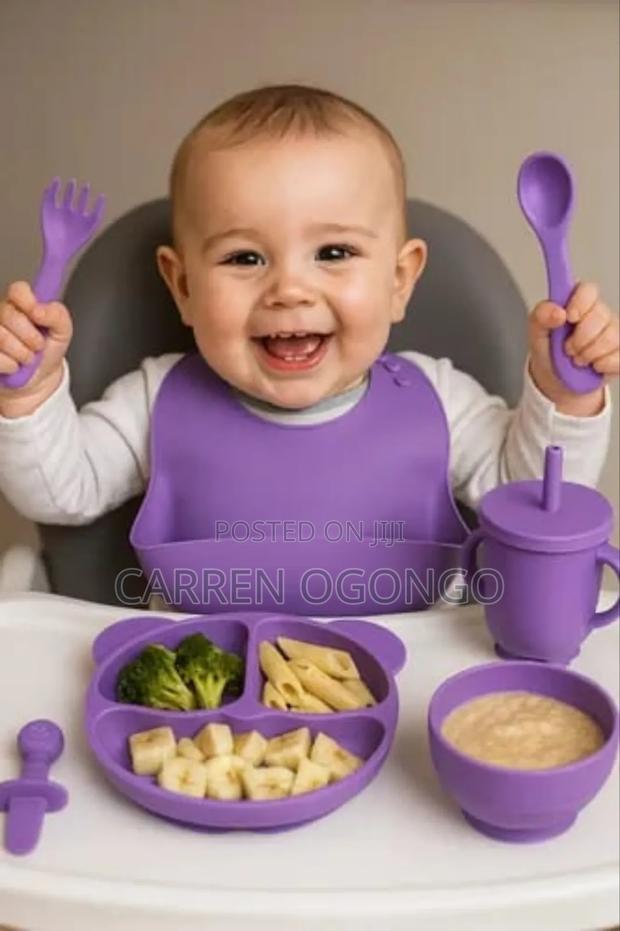 *6pc Silicone Baby Feeding Cutlery Set