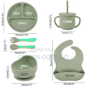 *6pc Silicone Baby Feeding Cutlery Set
