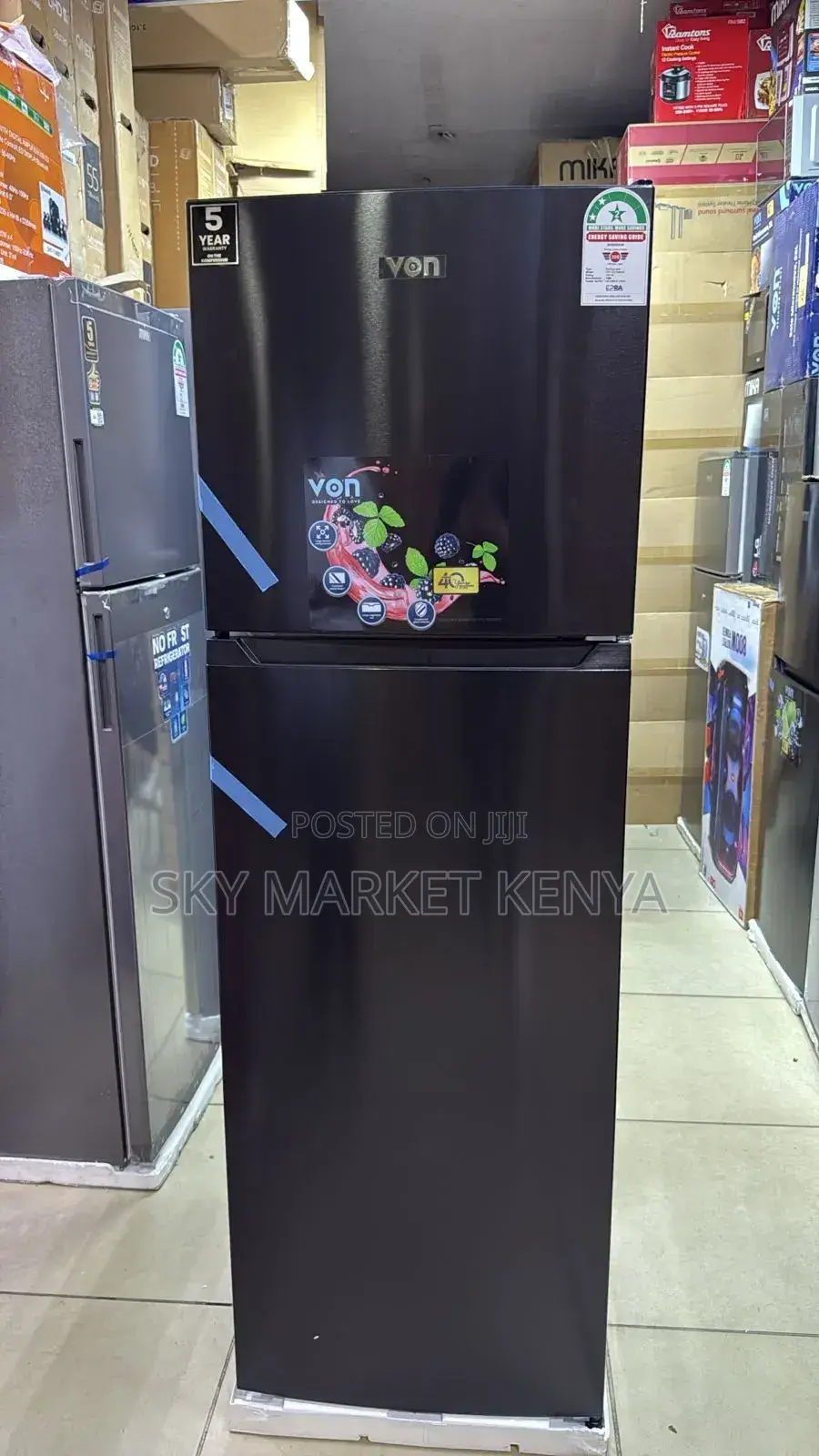 Von 247 Litres No Frost Double Door Fridge