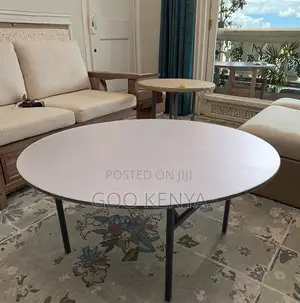 Home Table; PVC Round Folding Table – Ideal for Banquets,