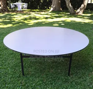 Home Table; PVC Round Folding Table – Ideal for Banquets,