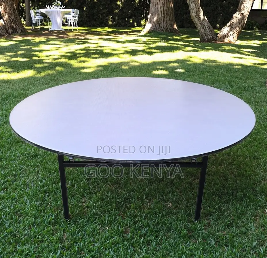 Home Table; PVC Round Folding Table – Ideal for Banquets,