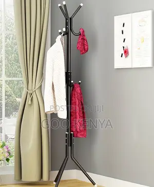 Home Hanger; Functional Wrought Iron Coat Rack – Single-Tier Hanger.