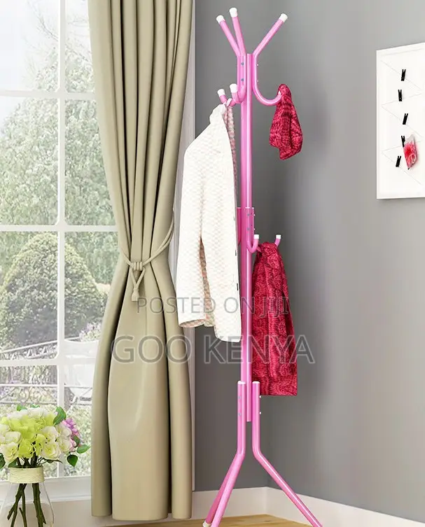 Home Hanger; Functional Wrought Iron Coat Rack – Single-Tier Hanger.