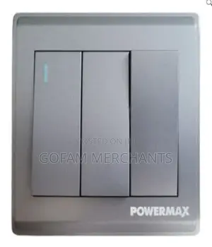 Stylish Powermax Grey 3 Gang 2 Way Switch