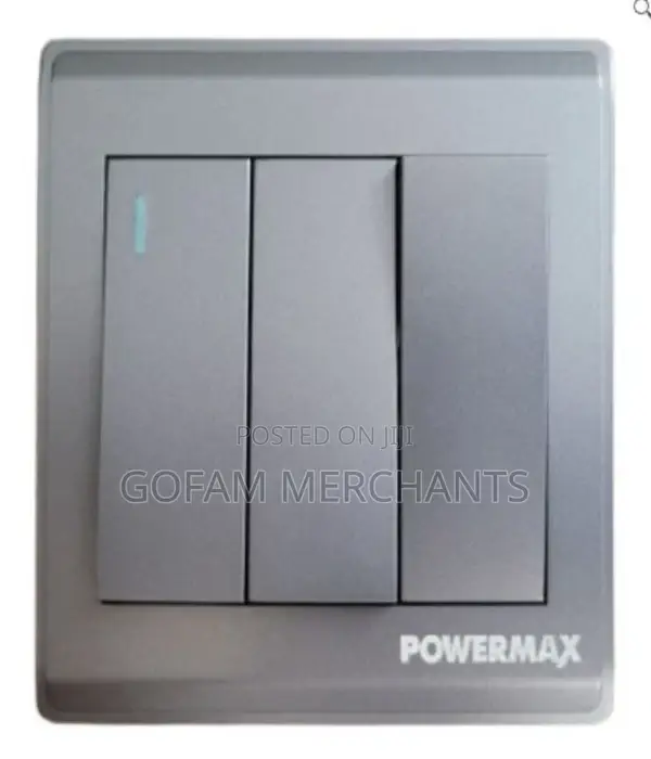 Stylish Powermax Grey 3 Gang 2 Way Switch