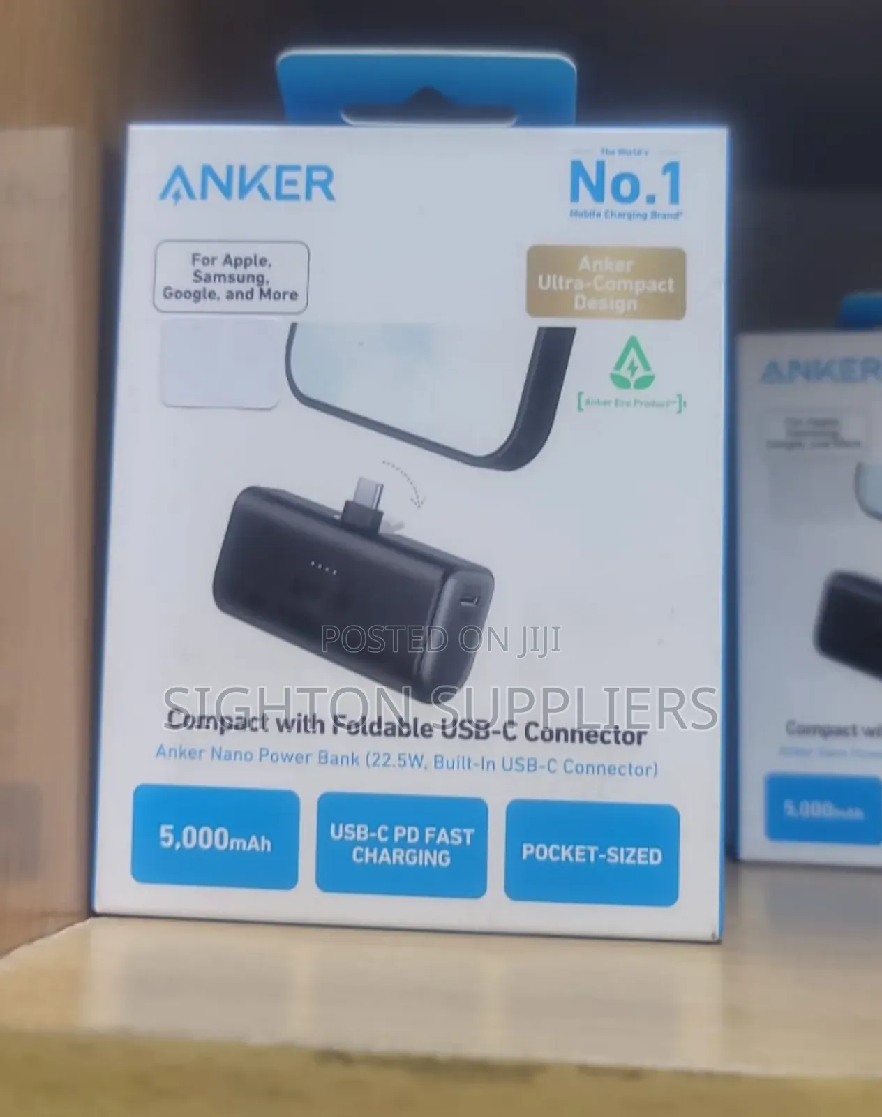 Anker Nano Powerbank 22.5w Built in Usb C Foldable 5000 Mah