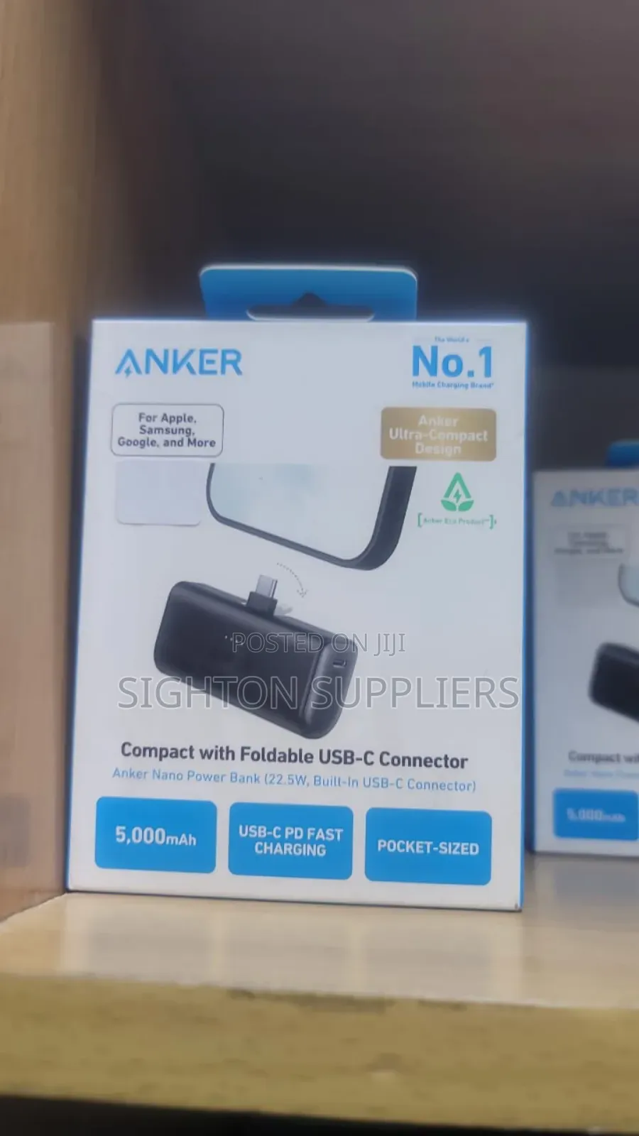 Anker Nano Powerbank 22.5w Built in Usb C Foldable 5000 Mah