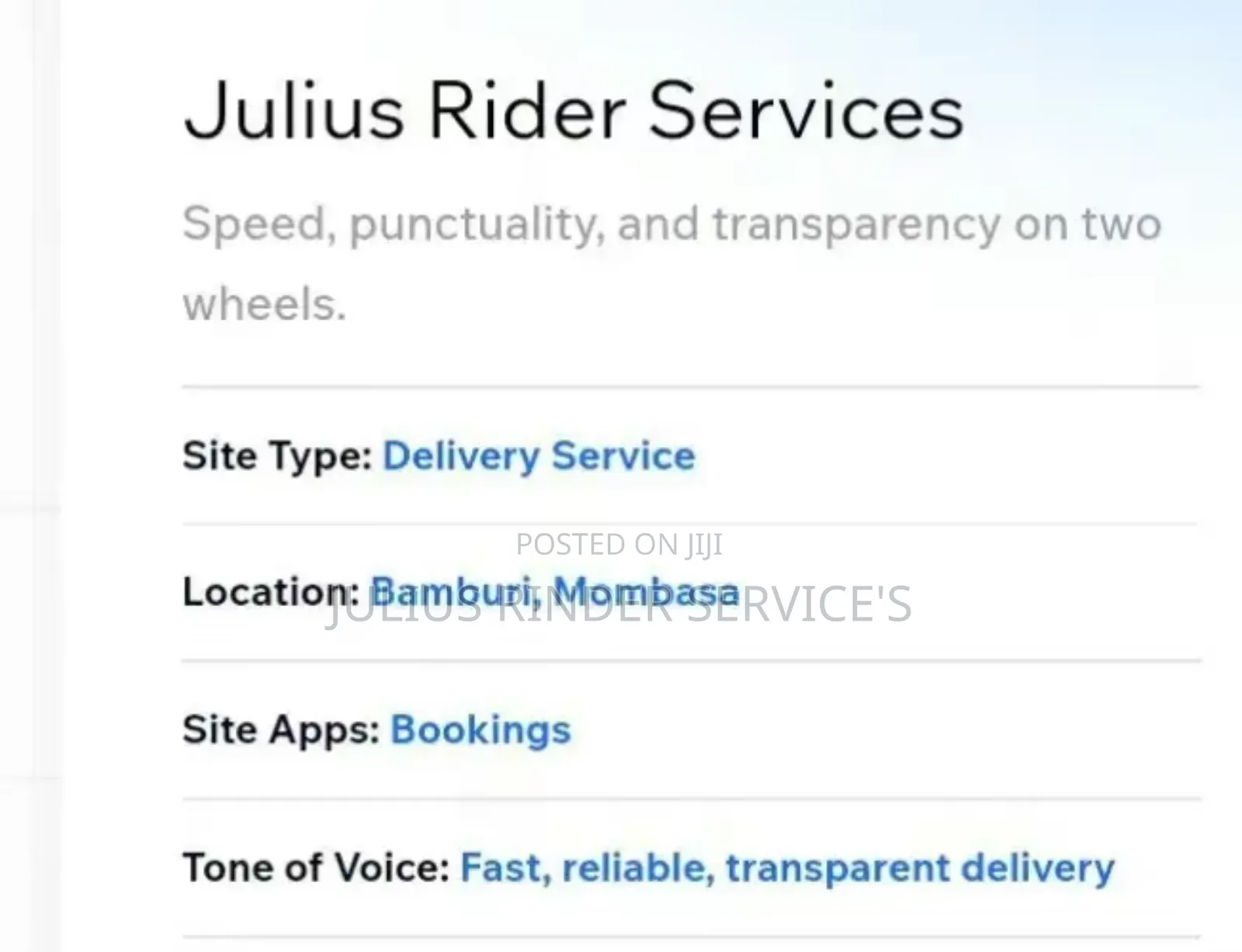 Julius Rider Service's