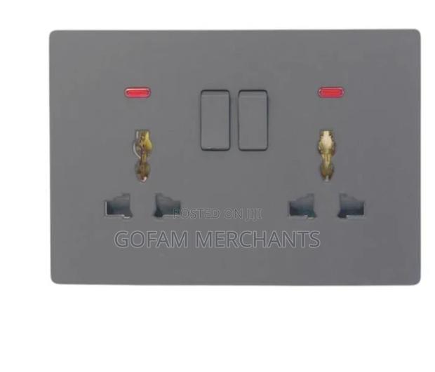 High Quality Grey Double Switch Socket