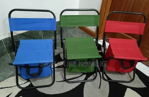 Kid's Foldable Camping Chair With Storage Pouch