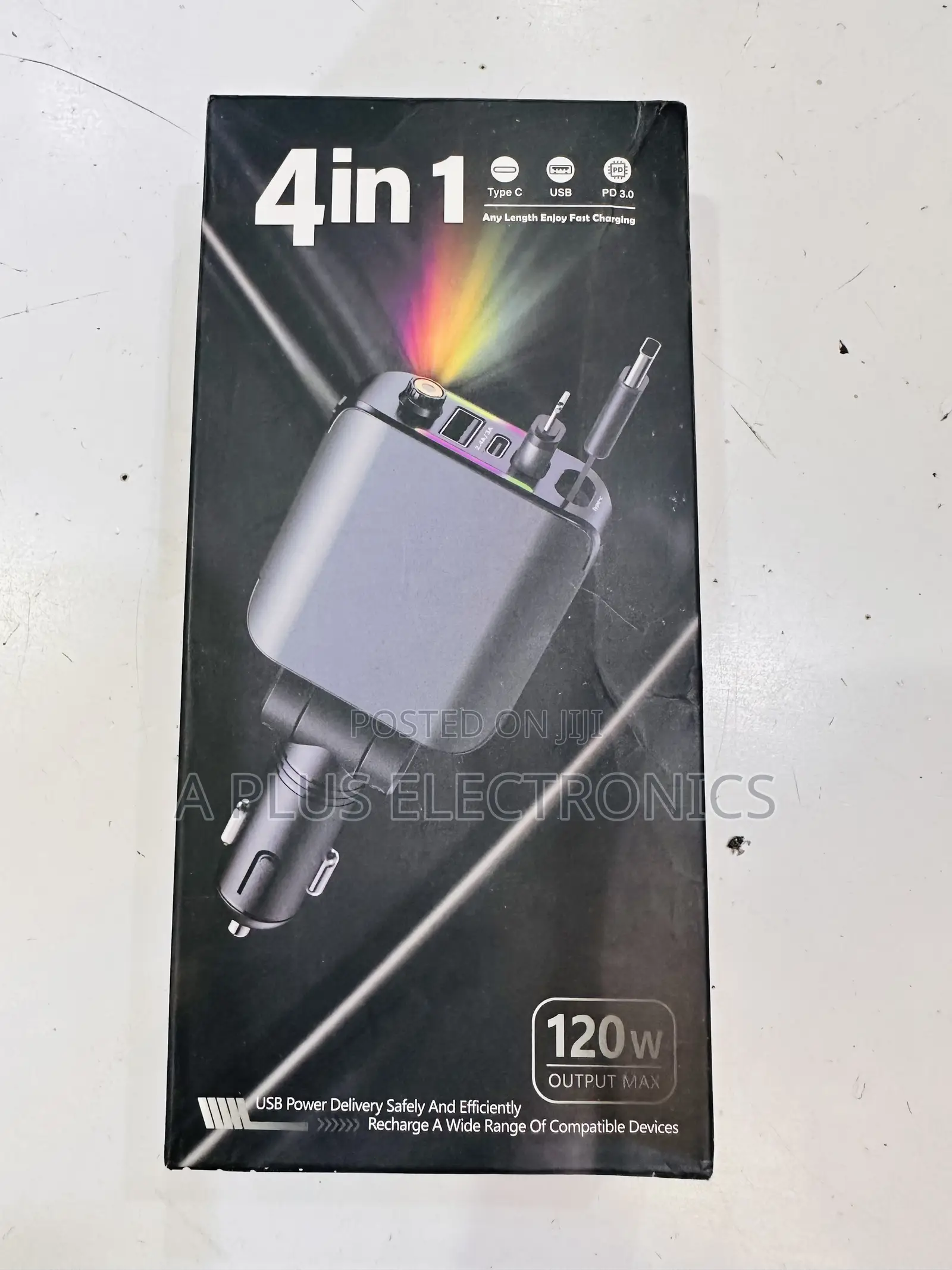 4-in-1 Type-C Usb Power Delivery (Pd 3.0) Car Charger