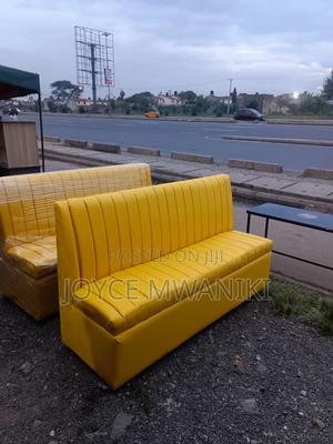 Yellow Restaurant Modern Couch or Waiting Seat - main view