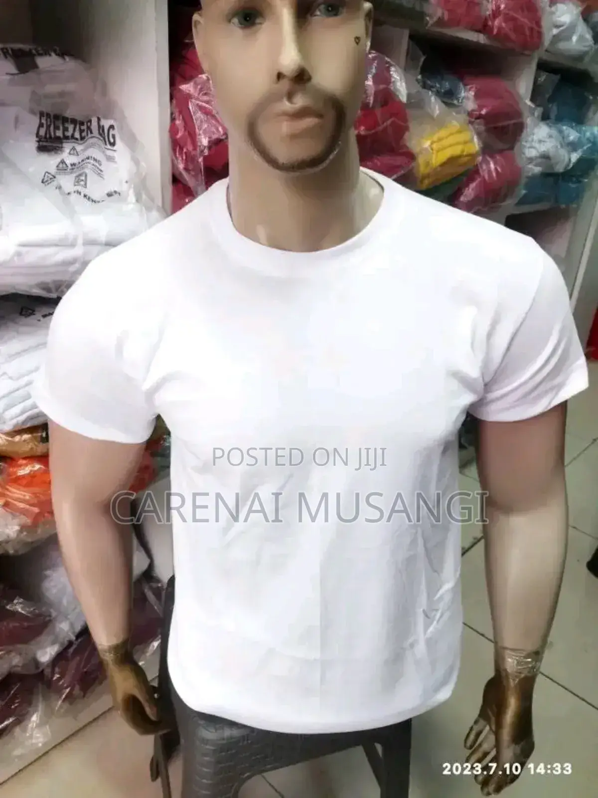 Plain White Unisex T-Shirt .High-Quality Cotton