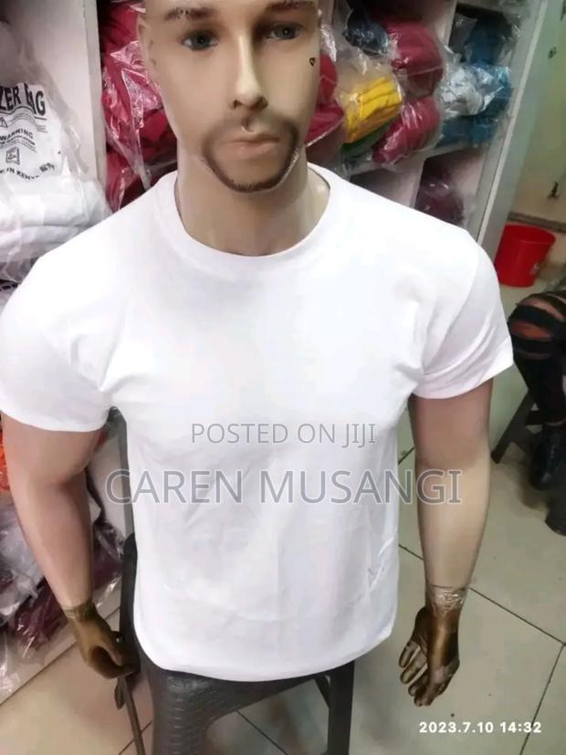 Plain White Unisex T-Shirt .High-Quality Cotton - thumbnail 4