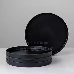 11 Inch 6pc Black Dinner Plate Set* *