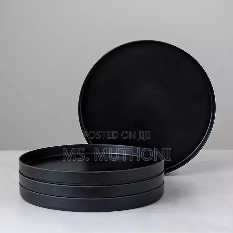 11 Inch 6pc Black Dinner Plate Set* *