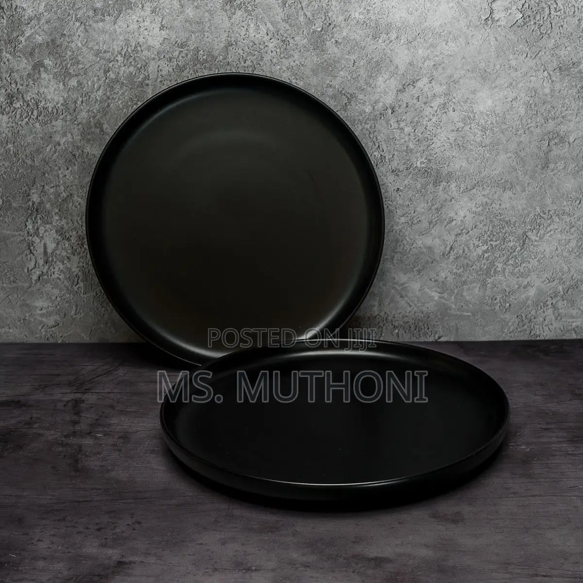 11 Inch 6pc Black Dinner Plate Set* *