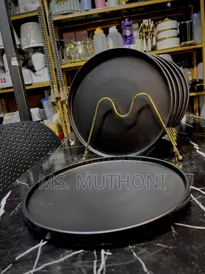 11 Inch 6pc Black Dinner Plate Set* *