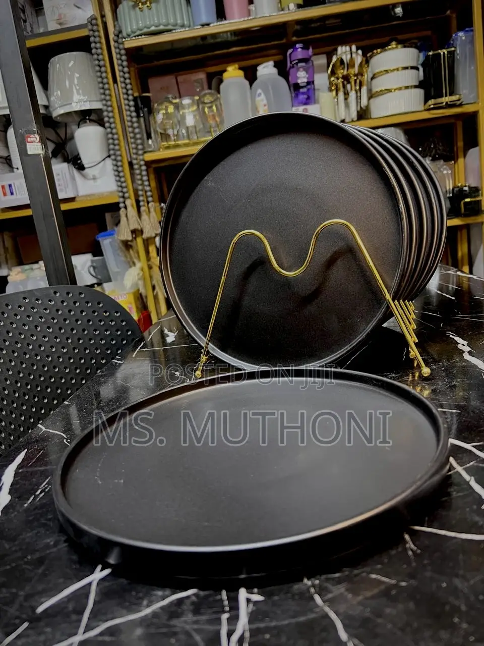 11 Inch 6pc Black Dinner Plate Set* *