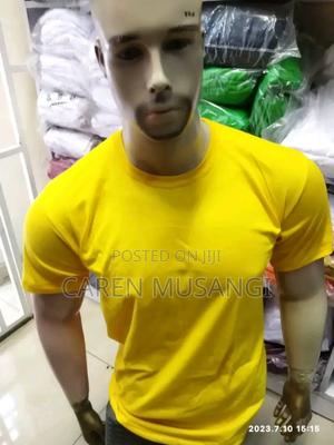 Yellow Cotton Round Neck Tshirts - thumbnail 2