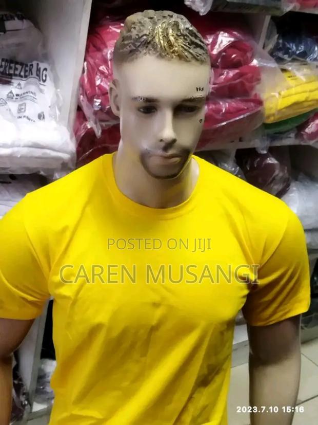 Yellow Cotton Round Neck Tshirts - thumbnail 3